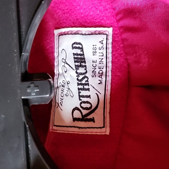 Rothschild Pink and Black Velvet Wool Coat, Size 6 - Picture 9 of 9